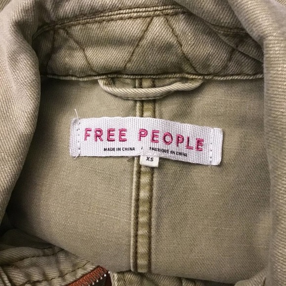 Free People Seize The Day Military Oversized Jacket Size XS - Picture 10 of 14